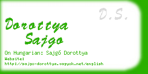 dorottya sajgo business card