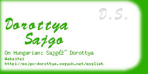 dorottya sajgo business card